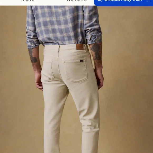 Men's Stretch Terry 5-Pocket Pant - Stone